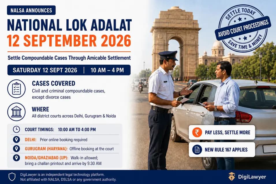 National Lok Adalat challan settlement