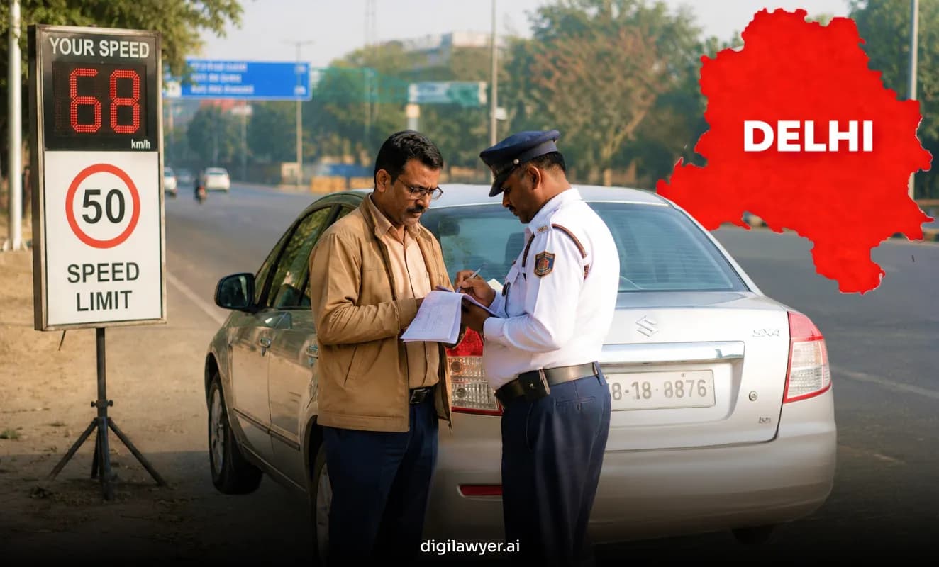 Traffic police issue overspeeding challans
