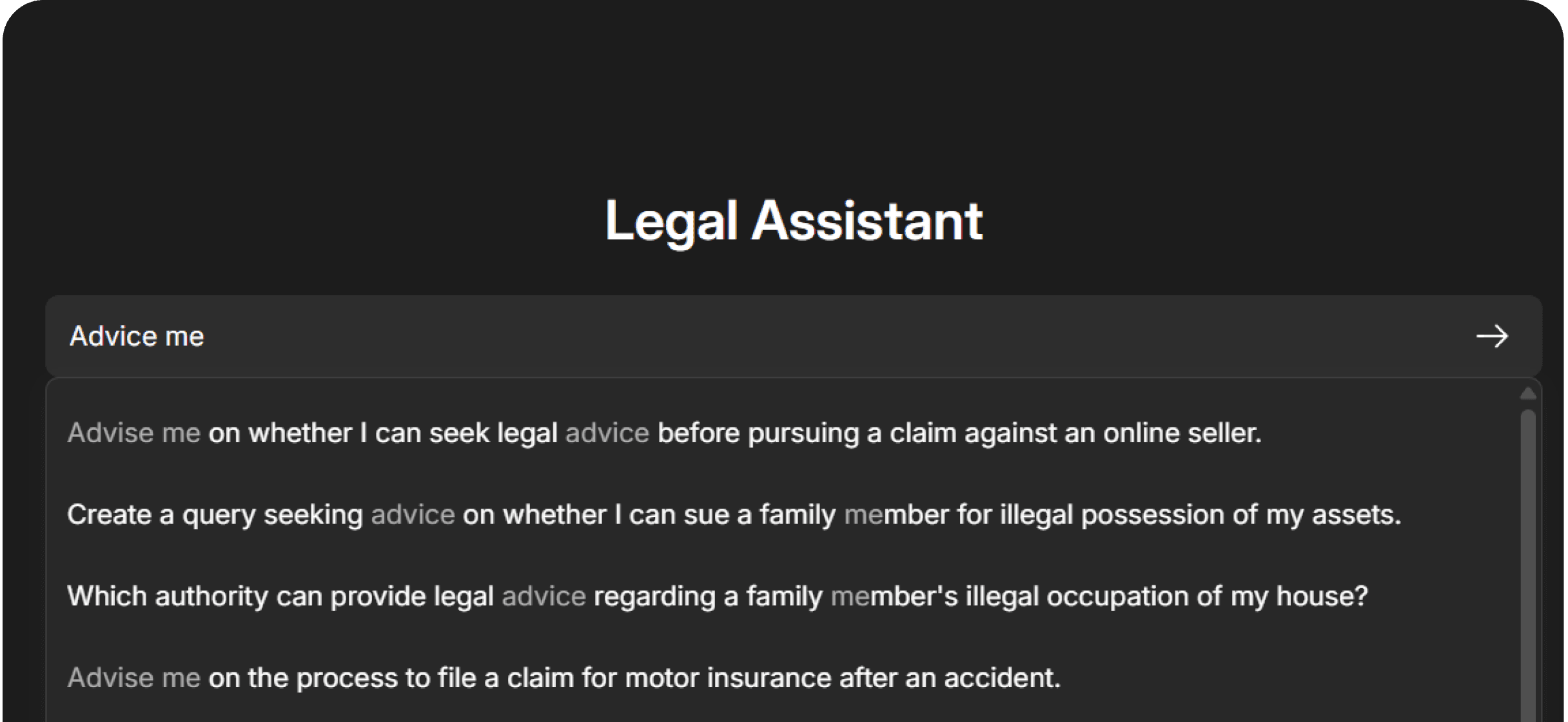 AI Legal Assistant