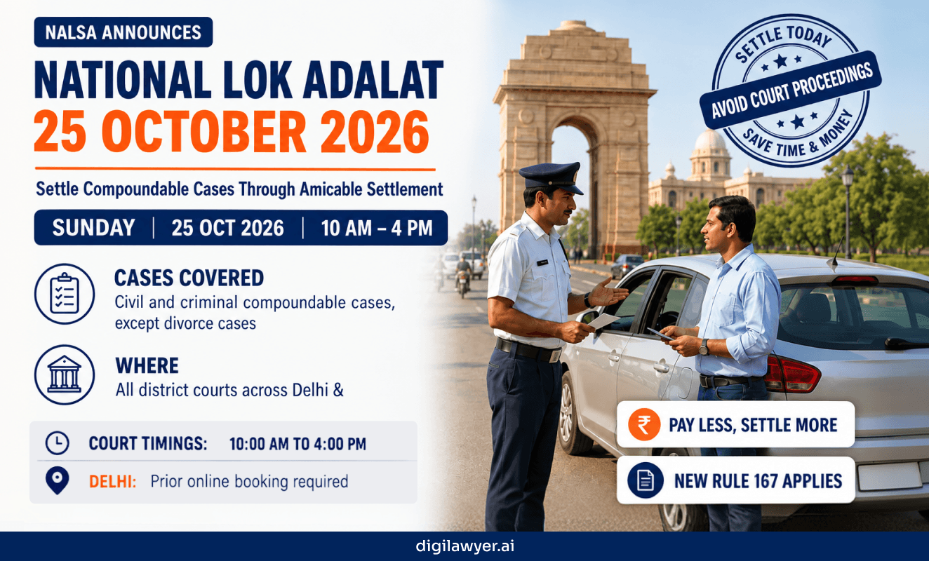 National Lok Adalat challan settlement